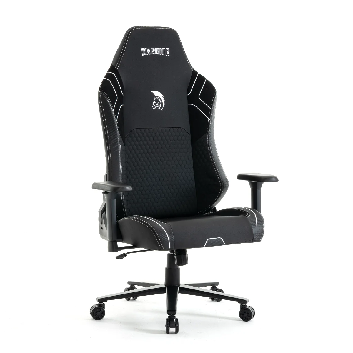 Herná stolička čierno-biela WARRIOR (RL-552)