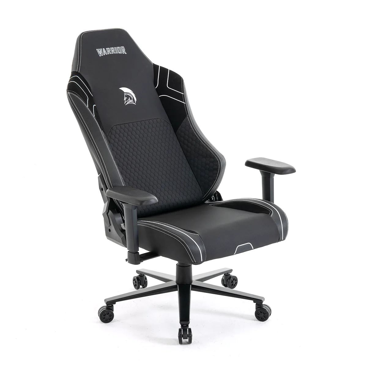 Herná stolička čierno-biela WARRIOR (RL-552)