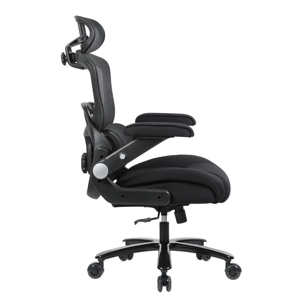 Extra méretű irodai szék, hálós forgószék, fekete (NBT-3013-02)