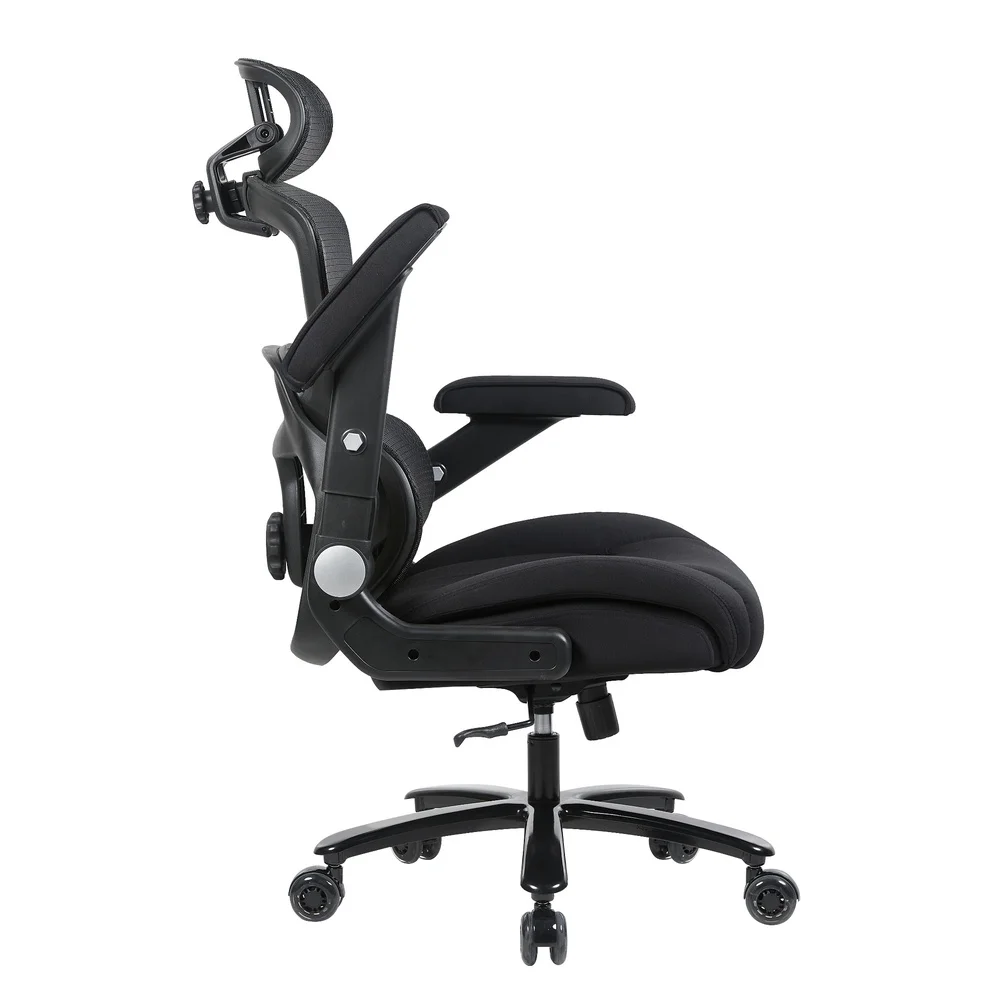 Extra méretű irodai szék, hálós forgószék, fekete (NBT-3013-02)