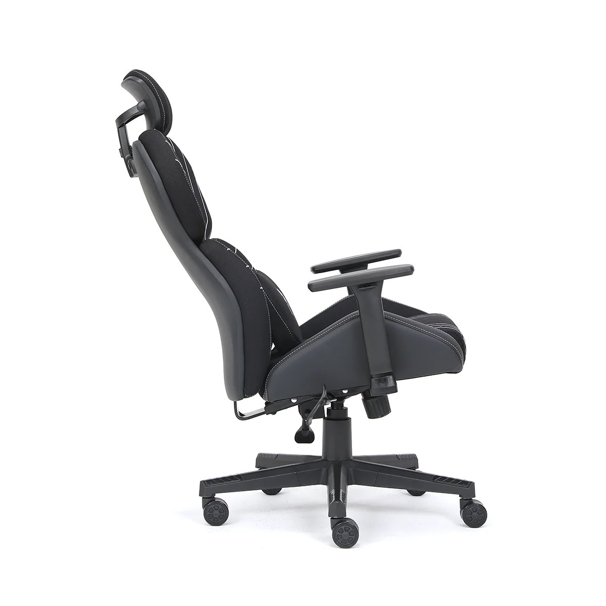 Herná látková stolička Warrior čierno-biela (MC196-3-1)