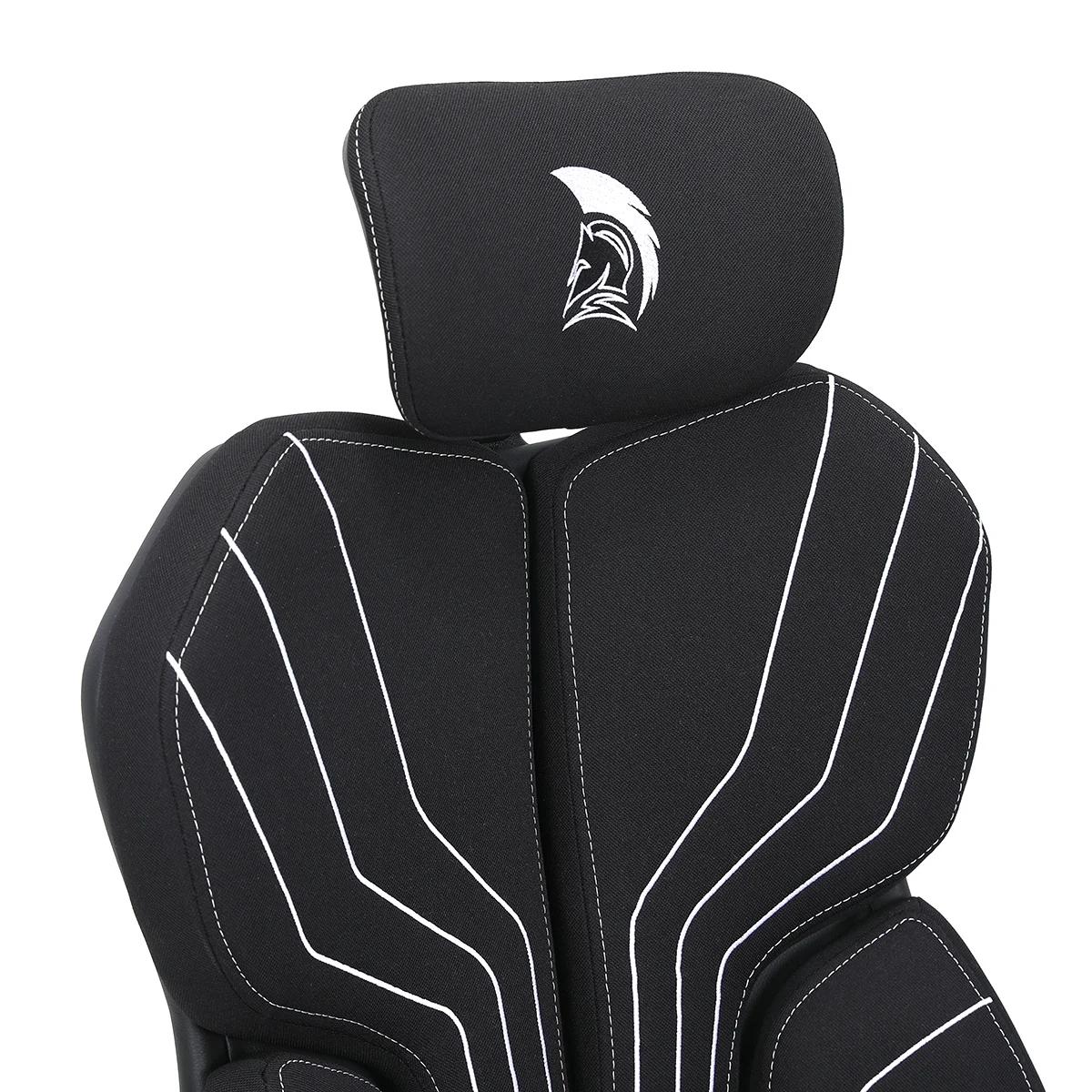 Herná látková stolička Warrior čierno-biela (MC196-3-1)