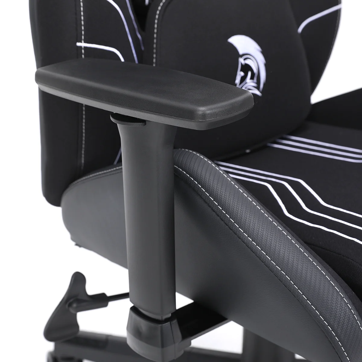 Herná látková stolička Warrior čierno-biela (MC196-3-1)