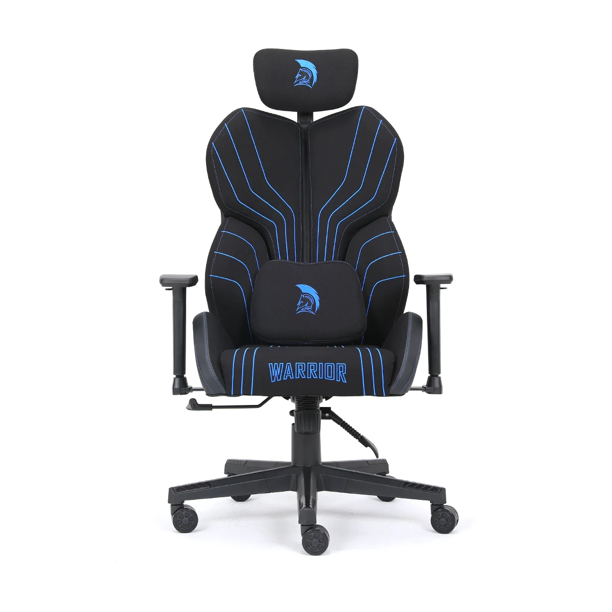Herná látková stolička Warrior čierno-modrá (MC196-3-1)