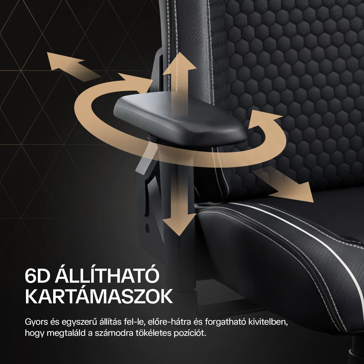 Gamer szék fekete-fehér WARRIOR (RL-552)