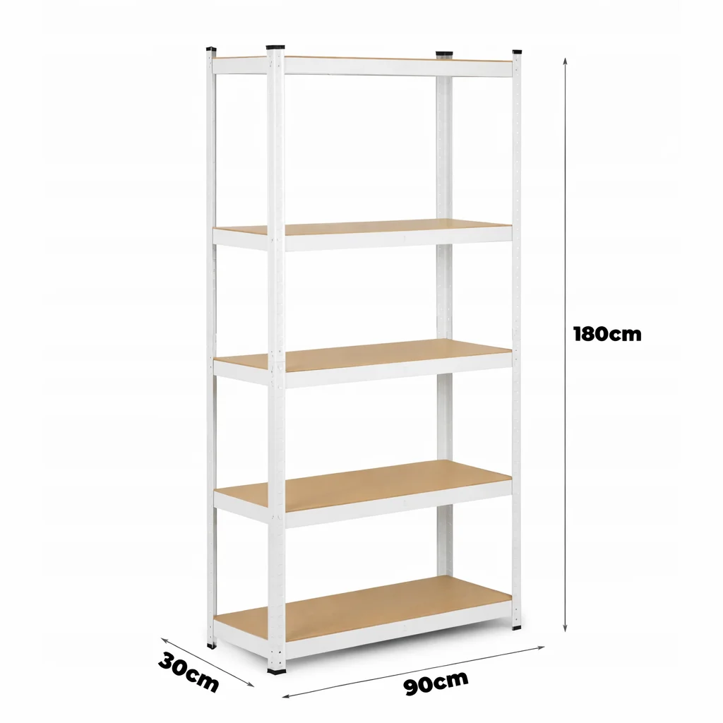 Salgó polc, 5 szintes 180x90x30cm, fehér