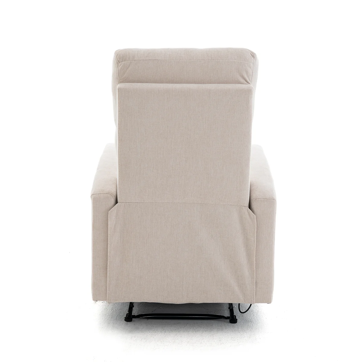 Fekvőfotel, relax fotelágy dönthető háttámlával, lábtartóval bézs zsenília szövet (JKY-9224-BEIGE)