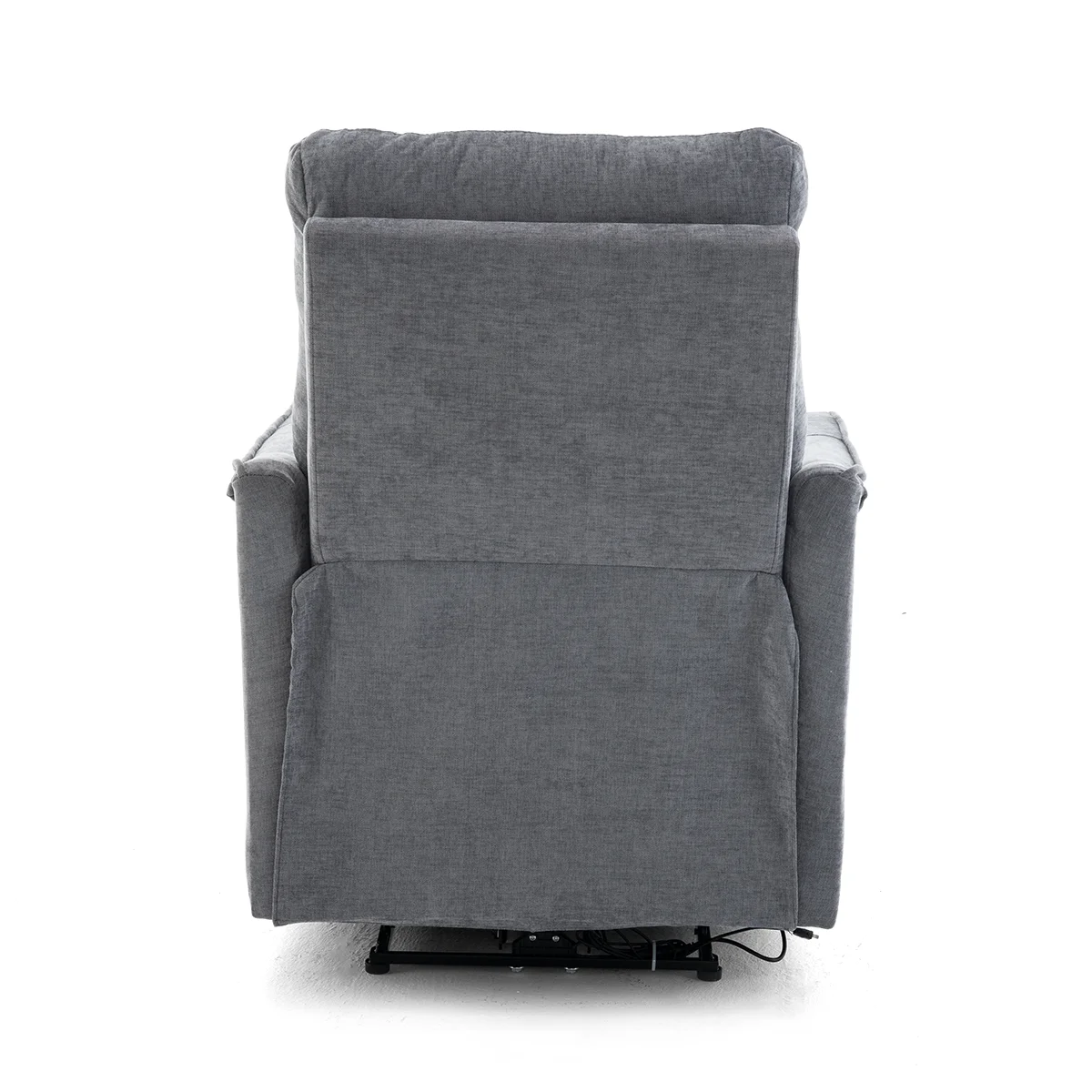 Elektromos, dönthető relax fekvőfotel, zsenília szövet (szürke) 