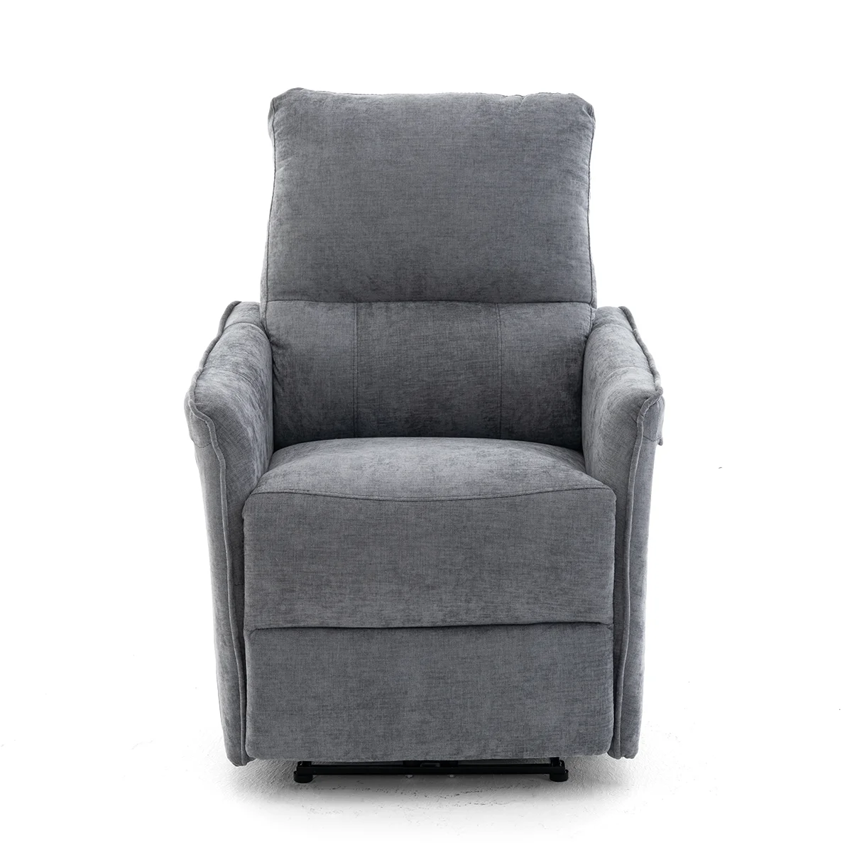 Elektromos, dönthető relax fekvőfotel, zsenília szövet (szürke) 