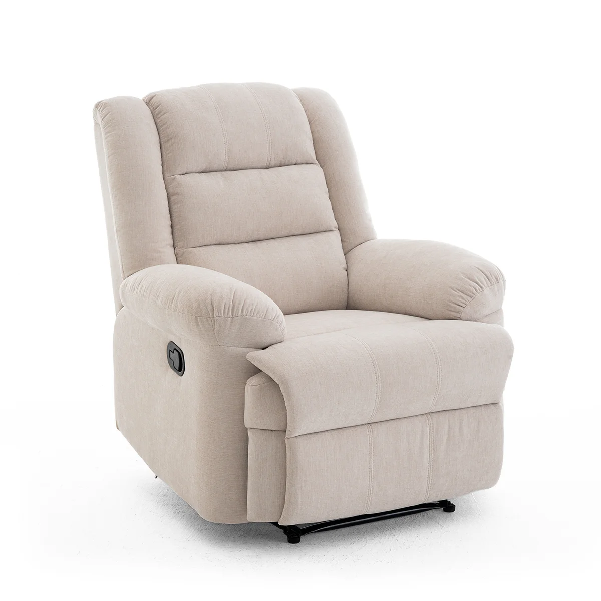 Manuális fekvőfotel, relax fotelágy zsenília bézs szövet (JNF-MANUAL-BEIGE) JN-R8053A51