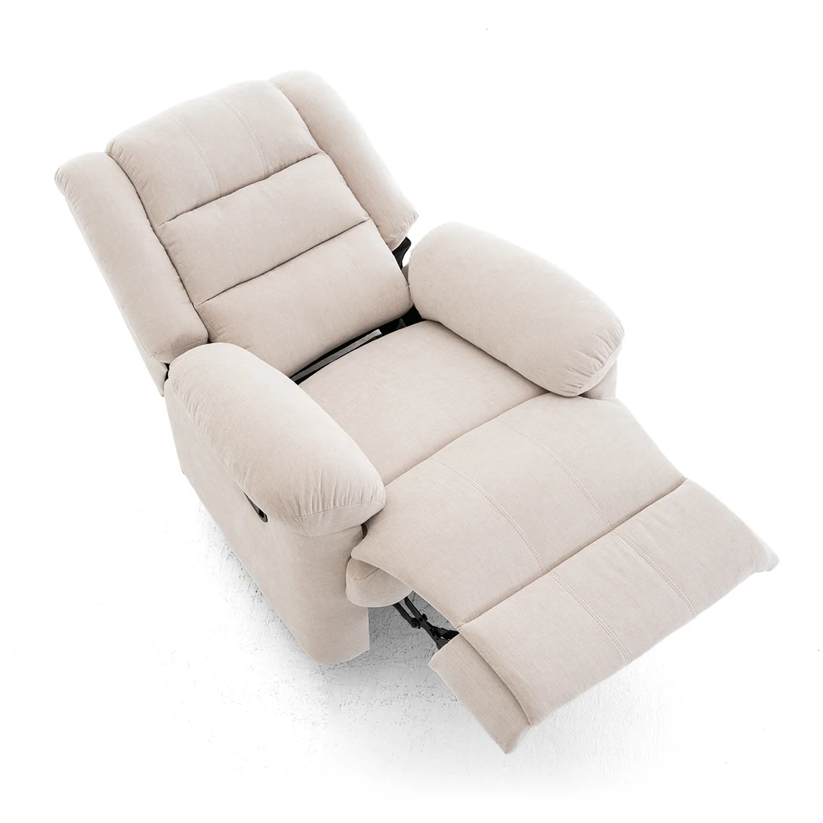 Manuális fekvőfotel, relax fotelágy zsenília bézs szövet (JNF-MANUAL-BEIGE) JN-R8053A51