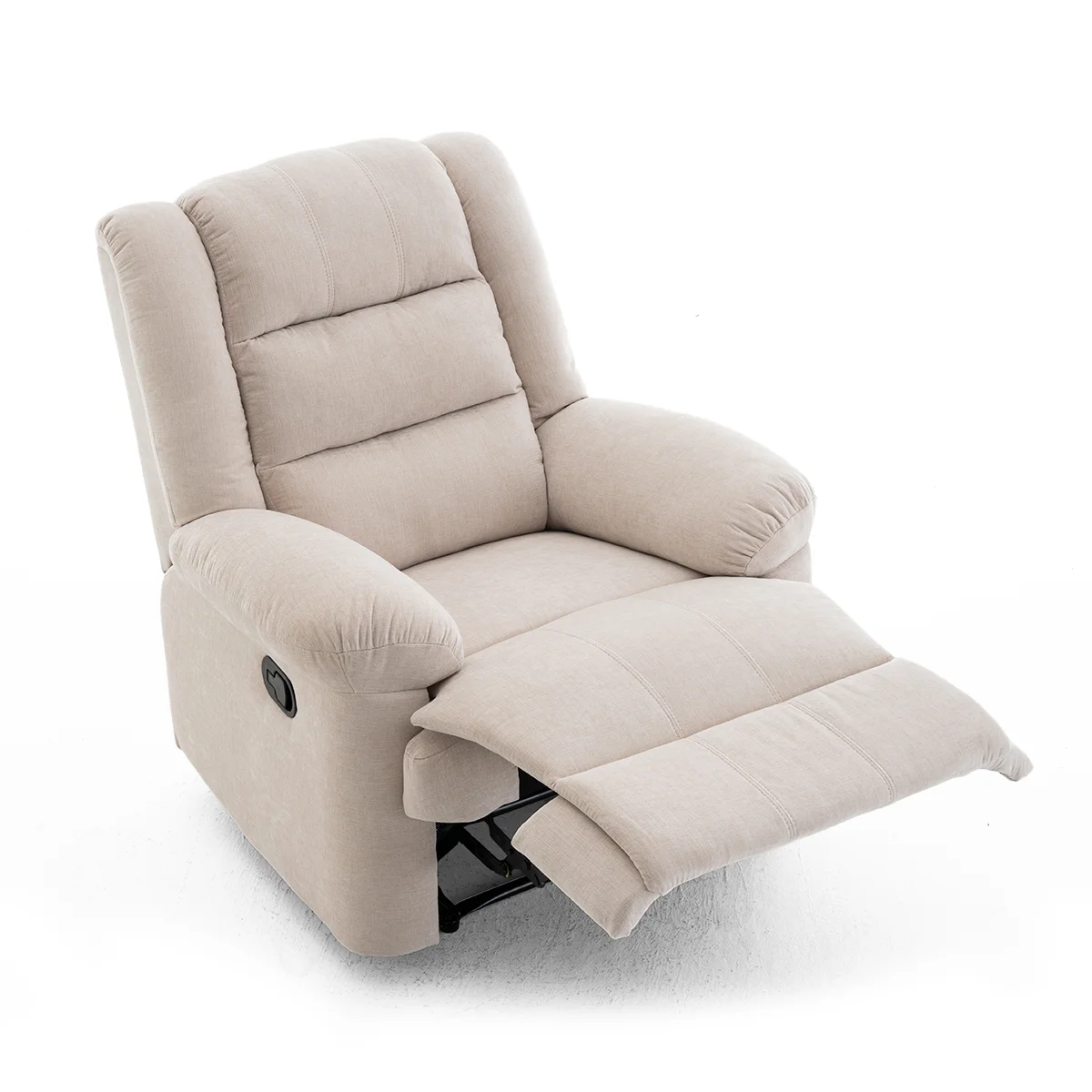 Manuális fekvőfotel, relax fotelágy zsenília bézs szövet (JNF-MANUAL-BEIGE) JN-R8053A51