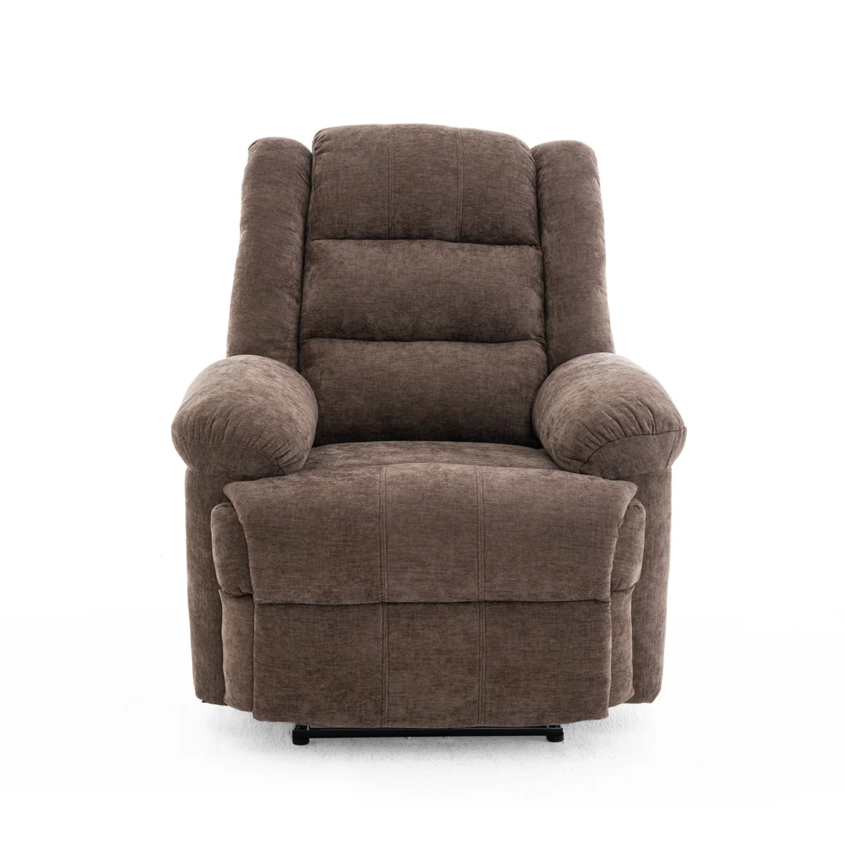 Manuális fekvőfotel, relax fotelágy sötétbarna zsenília szövet (JNF-MANUAL-DARK BROWN) JN-R8053A51