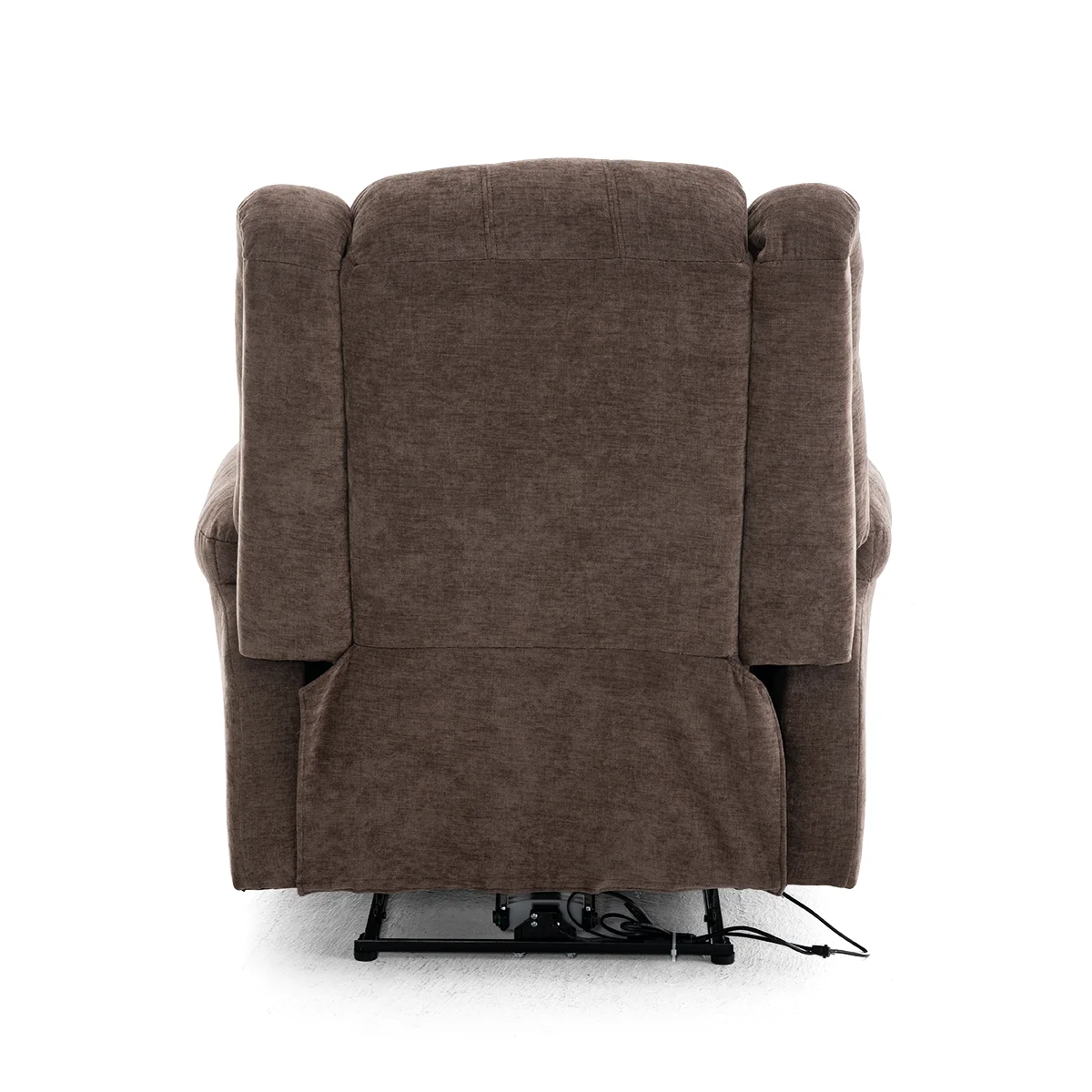 Manuális fekvőfotel, relax fotelágy sötétbarna zsenília szövet (JNF-MANUAL-DARK BROWN) JN-R8053A51