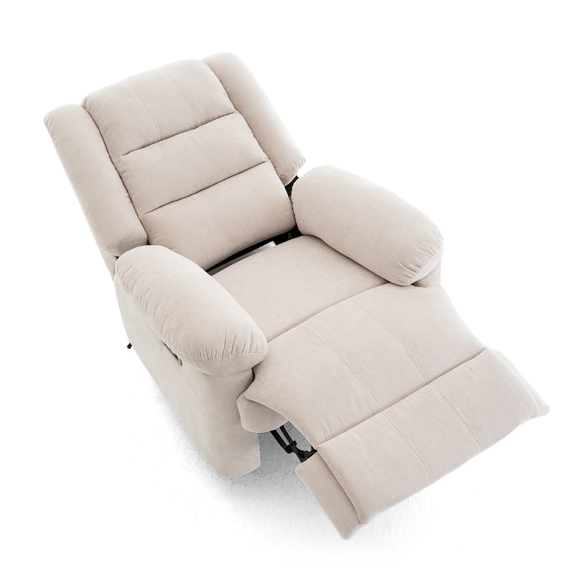 Relax fotelágy elektromosan dönthető, lábtartóval, bézs zsenília szövet (JN-D8053A51)