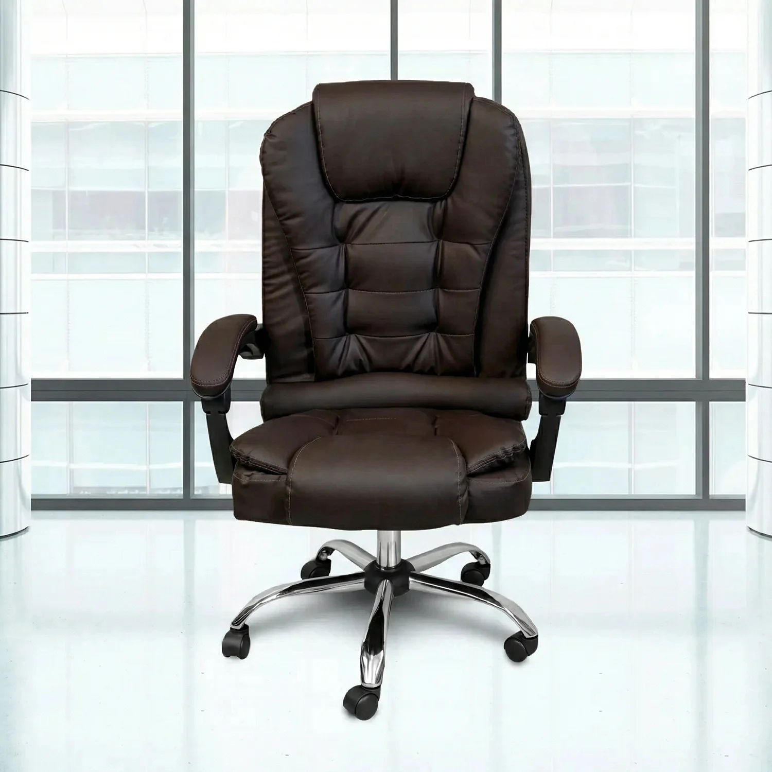 Kancelárske kreslo, otočné kreslo hnedé (JM-09-BROWN-6)