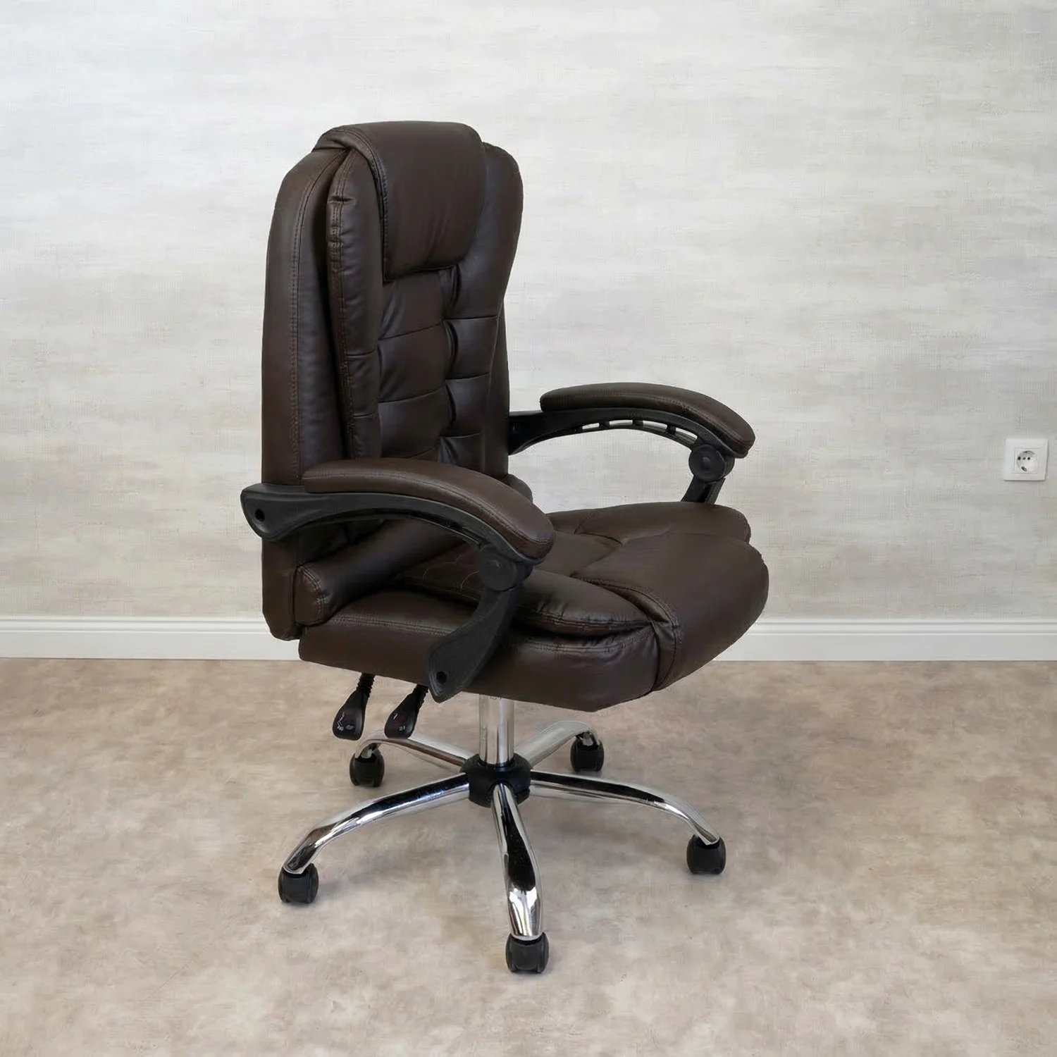 Kancelárske kreslo, otočné kreslo hnedé (JM-09-BROWN-6)