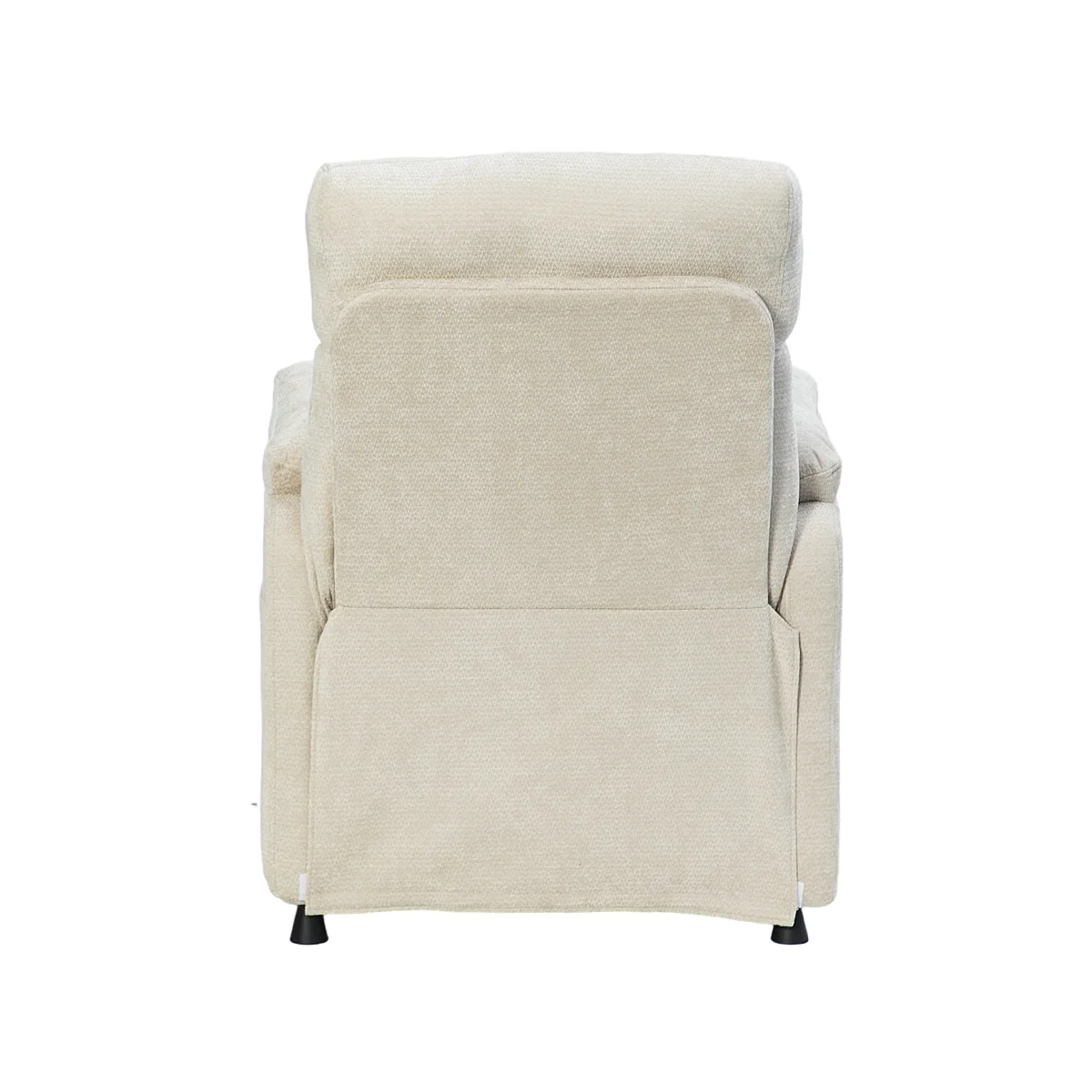 Elektrické polohovateľné relaxačné kreslo, béžová látka