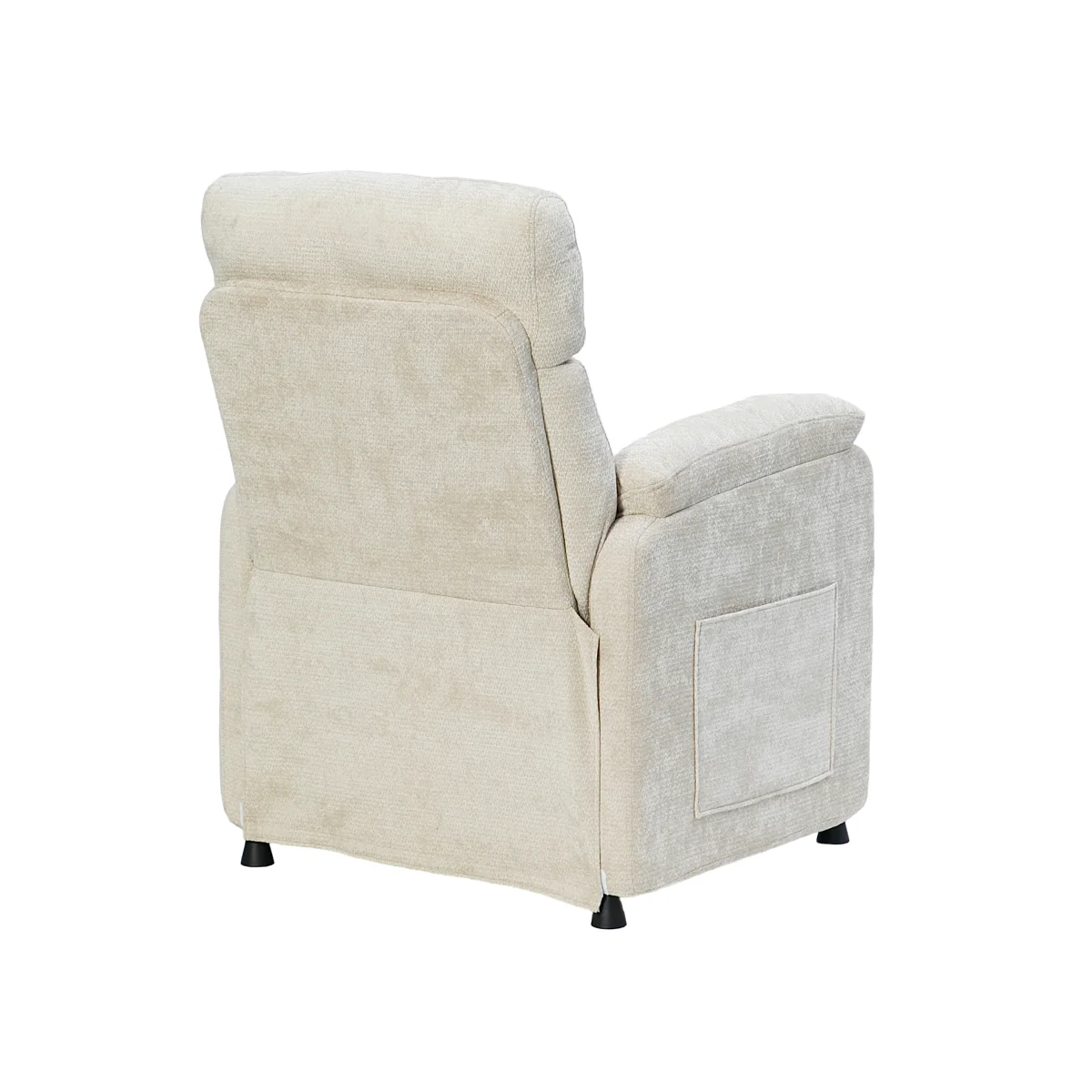 Elektrické polohovateľné relaxačné kreslo, béžová látka