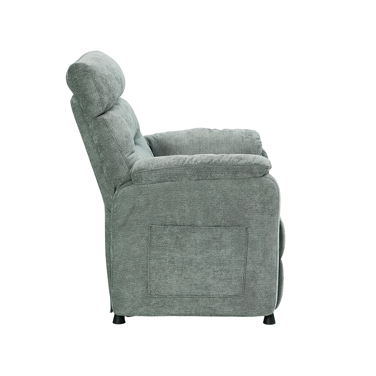 Elektromos, dönthető relax fekvőfotel, szürke szövet