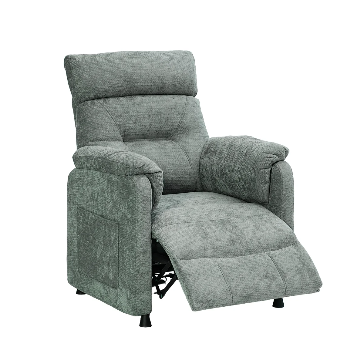 Elektromos, dönthető relax fekvőfotel, szürke szövet