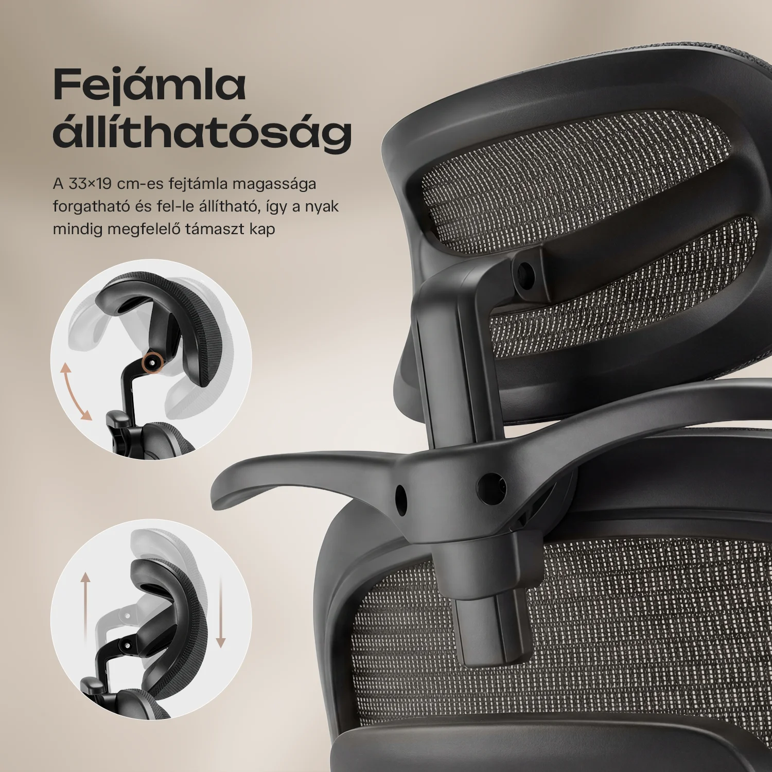 Ergonomická kancelárska stolička, otočná stolička, čierna sieťovaná (E15 BLACK)