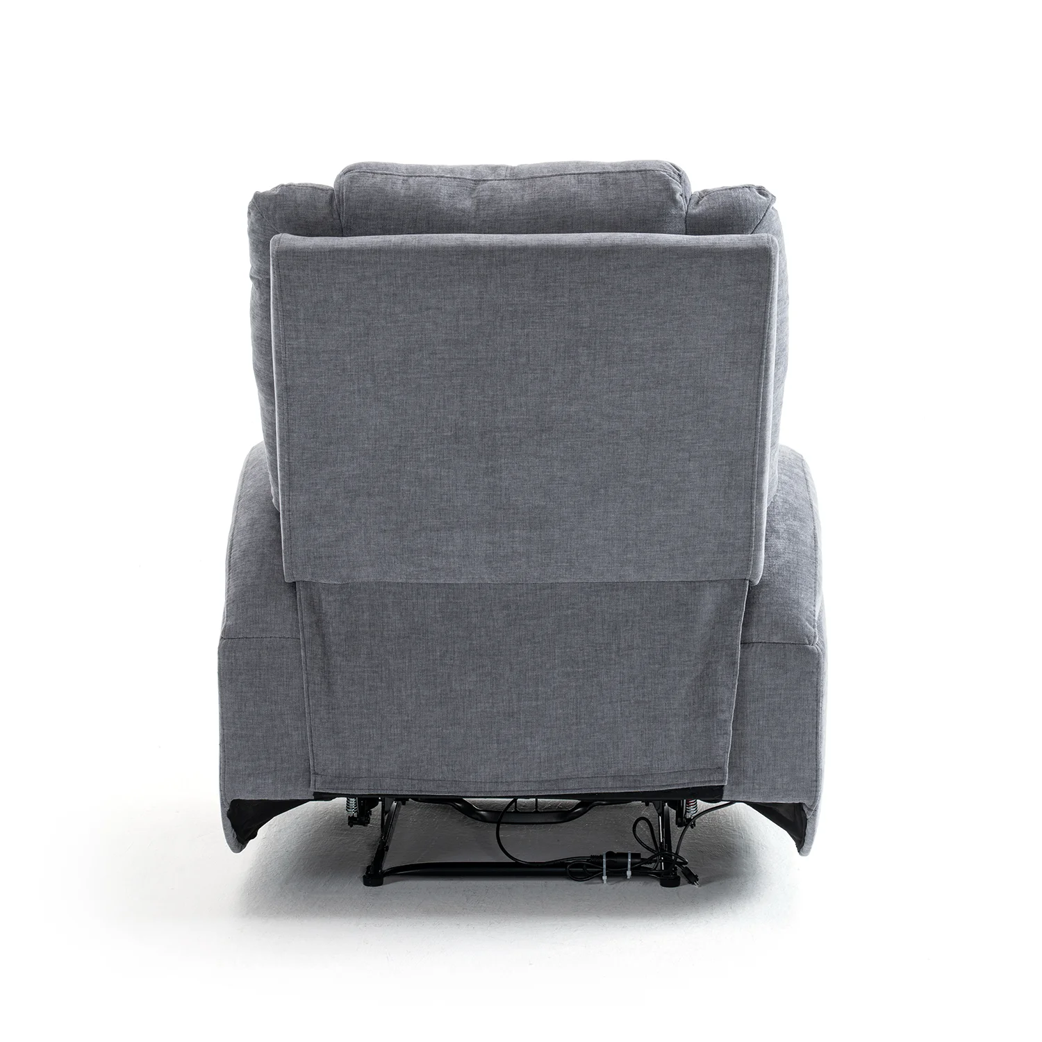 Elektromos relax fekvőfotel, szürke zsenília szövet (JN-D8116C51 GREY)