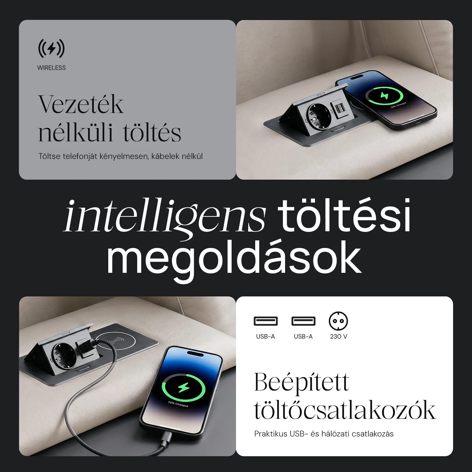 Luxus, háromszemélyes fekvőfotel, relax fotelágy elektromosan dönthető háttámlával, lábtartóval, pohártartóval és világítással bézs bőr (L4630-7406)
