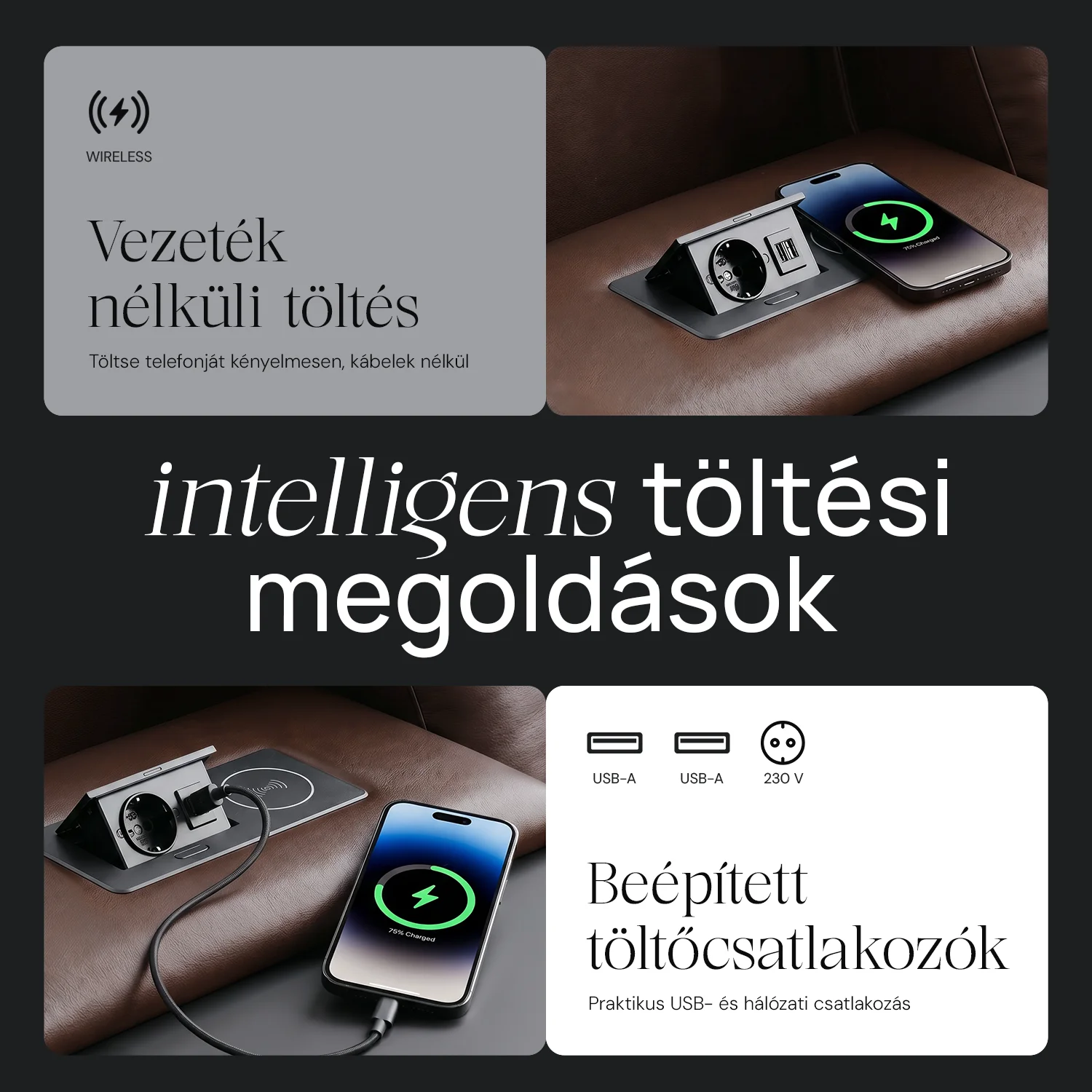 Luxus, háromszemélyes fekvőfotel, relax fotelágy elektromosan dönthető háttámlával, lábtartóval, pohártartóval és világítással barna bőr (L4630-7406)