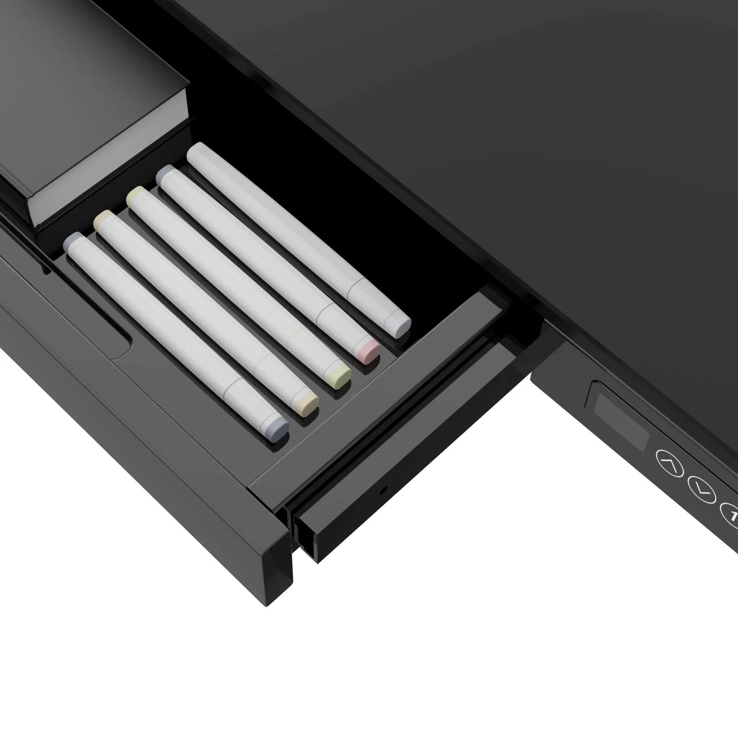 Elektromosan, elektronikusan állítható magasságú íróasztal fekete lappal (ET119WC-BLACK-WOODBLACK) 