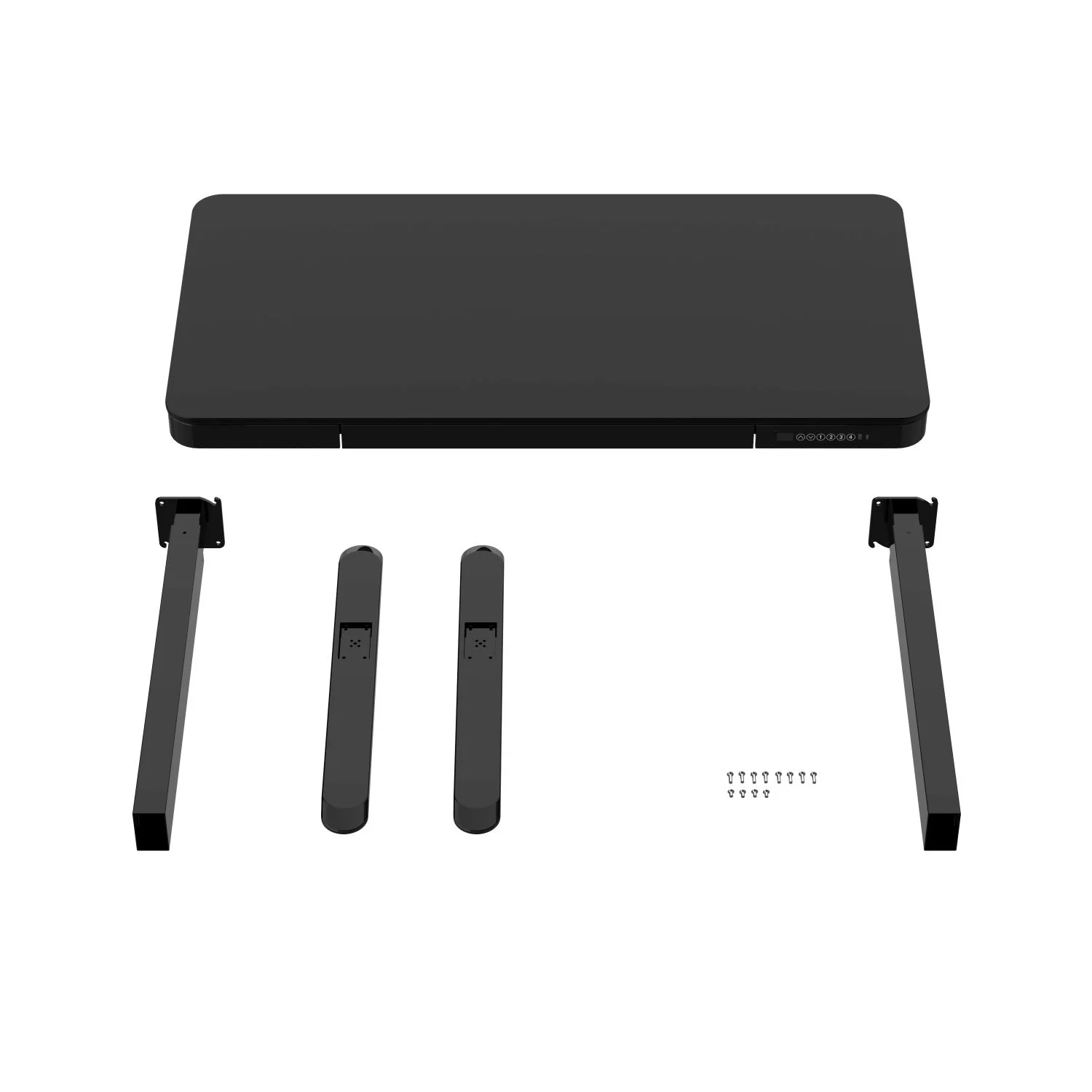 Elektromosan, elektronikusan állítható magasságú íróasztal fekete lappal (ET119WC-BLACK-WOODBLACK) 