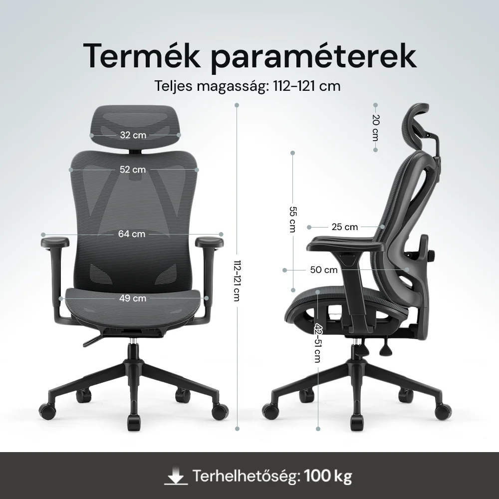 Ergonomická kancelárska stolička, otočná stolička, čierna (T15)