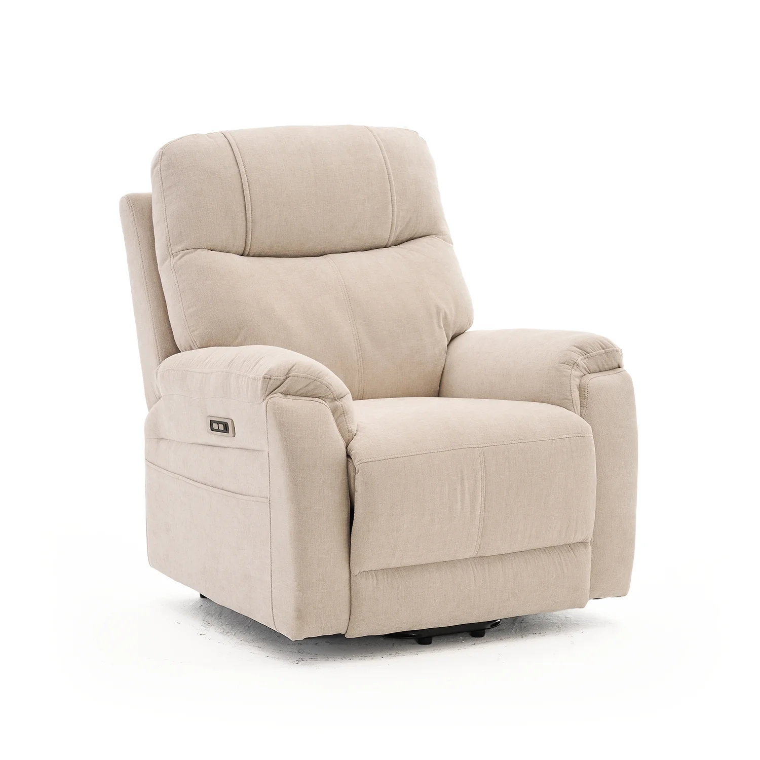 Felállást segítő relax elektromos fekvőfotel, bézs zsenilia szövet (JN-L8016A51)