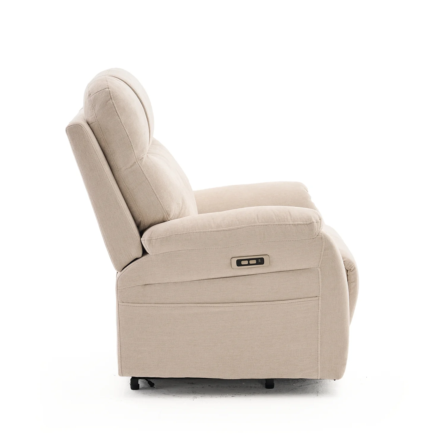 Felállást segítő relax elektromos fekvőfotel, bézs zsenilia szövet (JN-L8016A51)