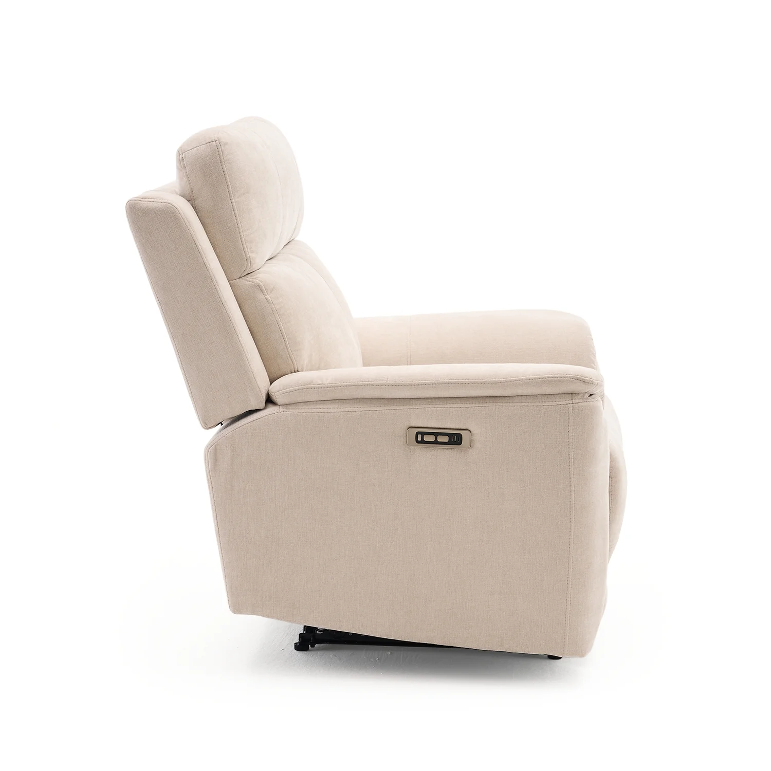 Elektromos relax fekvőfotel, bézs zsenilia szövet (JN-D8013A51)