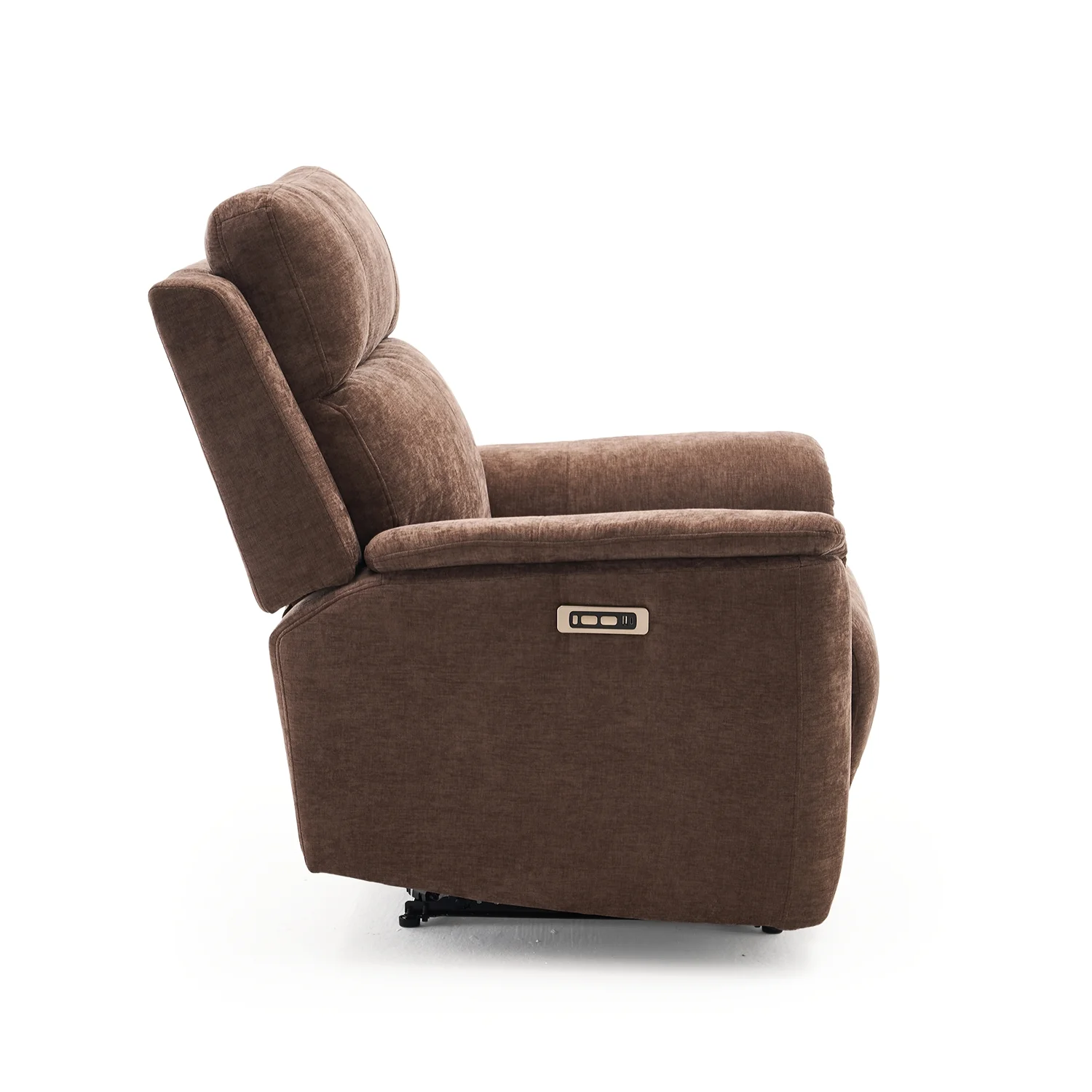 Elektromos relax fekvőfotel, barna zsenilia szövet (JN-D8013A51)
