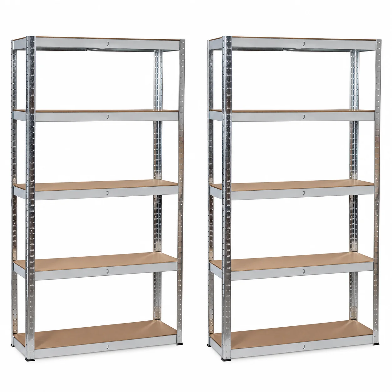 2DB Salgó polc, 5 szintes 180x90x30cm, horganyzott (2x4400)