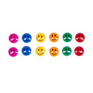 Smiley 12db-os whiteboard mágnes szett
