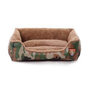 Kutya fekhely barna színben, terepmintával M méret (ST-175) kutyafekhely