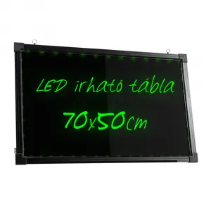 Írható reklámtábla, LED tábla 50x70cm, fekete kerettel, RGB távirányítóval (STORE11-LB50-70)