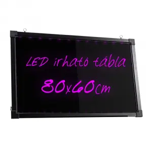 Írható reklámtábla, LED tábla 60x80cm, fekete kerettel, RGB távirányítóval (STORE11-LB60-80)