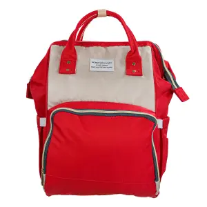Pelenkázó hátizsák, hátitáska piros-szürke színben (ST-MB-JA1911-118-RED-GRAY) pelenkázótáska