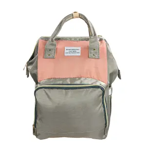 Pelenkázó hátizsák, hátitáska szürke-rózsaszín színben (ST-MB-JA1911-118-GRAY-PINK) pelenkázótáska