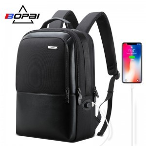 BOPAI 15.6'' USB-s laptop hátizsák, hátitáska fekete (851-025811)