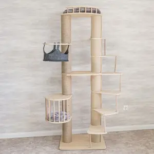 Macska kaparófa 200cm nagytestű macskáknak préselt falemezből (ST-YC180700), macskabútor