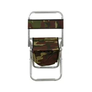 Összecsukható horgász szék, kempingszék tároló táskával camouflage (JA1911-413-CAMO)