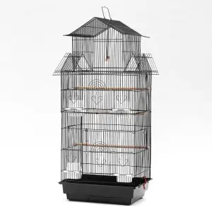 Madár kalitka fekete színben (BIRD-CAGE-3018)