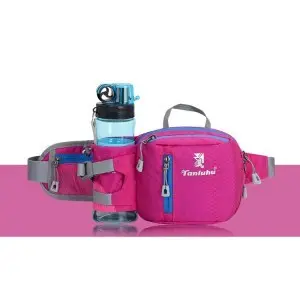 Övtáska, deréktáska sportoláshoz kulacstartóval rózsaszín (FK389-PINK)