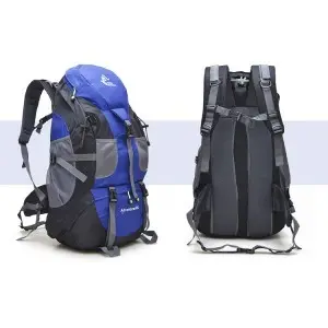 Túrahátizsák, kiránduló hátizsák, táska 50L kék (FK0396-BLUE)