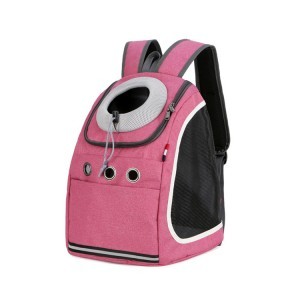 Kisállat hordozó táska, kutya, macska hátizsák rózsaszín (pet-carrier-3-pink-SH007)